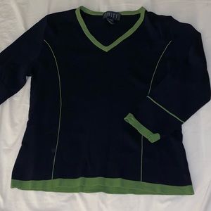 Black and green 3 quarter sleeve shirt